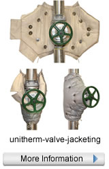 unitherm-valve-jacketing, High temperature removable and reusable indutrrial Insulation jackets.
